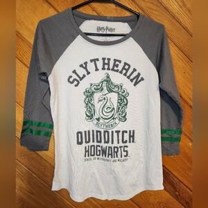 Harry Potter Slytherin logo Hogwarts xs sports style long sleeved shirt